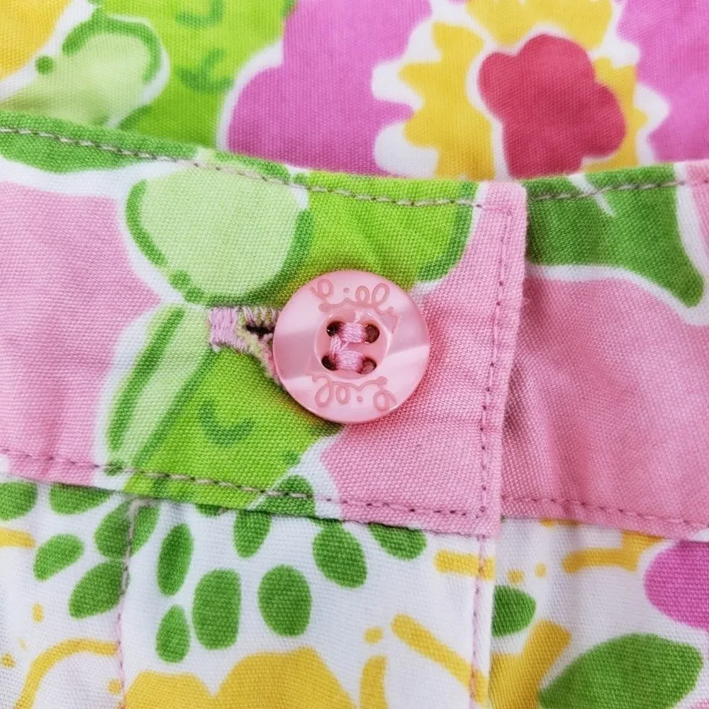 Lilly Pulitzer Capris‎ Pants Croc Monsieur Pink Green Alligators